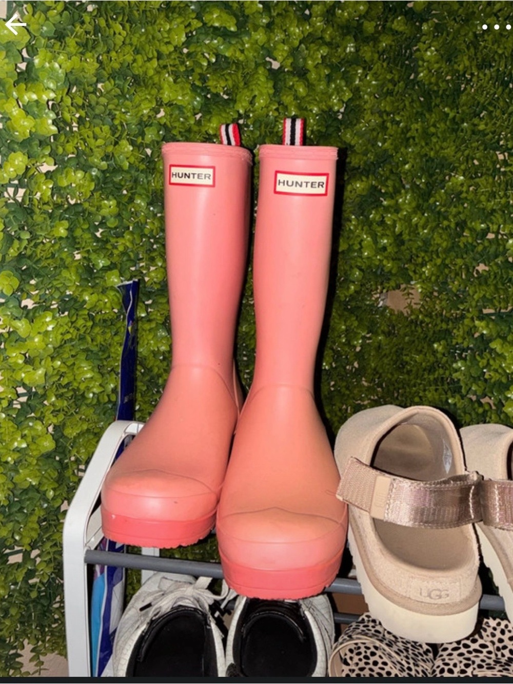 Hunter Coral Pink Rain Boots